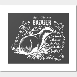 Spirit animal - badger Posters and Art